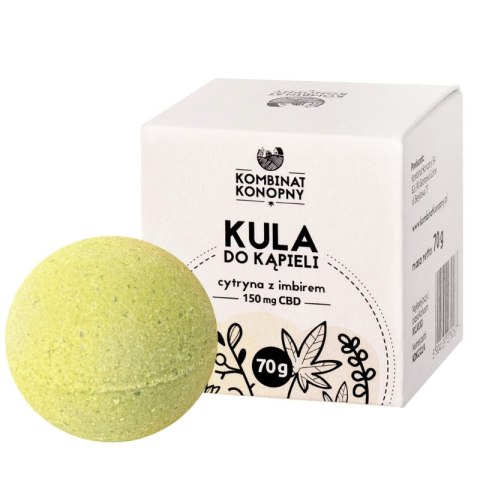 Kula do kąpieli z CBD cytryna z imbirem - 70 g