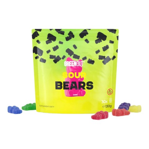 Żelki konopne Green Out Sour Bears 130g